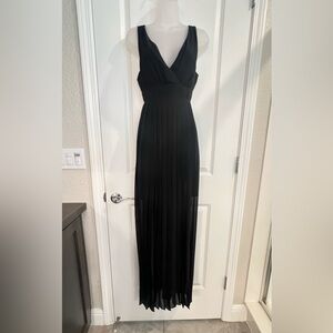 NWOT BCBGeneration Black Pleated Maxi Dress
